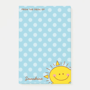 Post-it® Du bureau du mignon petit joyeux Doodle soleil