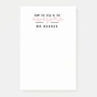 Du bureau du rose lumineux de cadeau de professeur