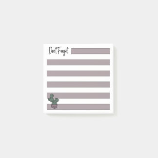 Post-it® Dusty Pink | Lined | Potted Cactus -