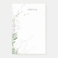 Earthy Greenery Watercolor Personalized Name