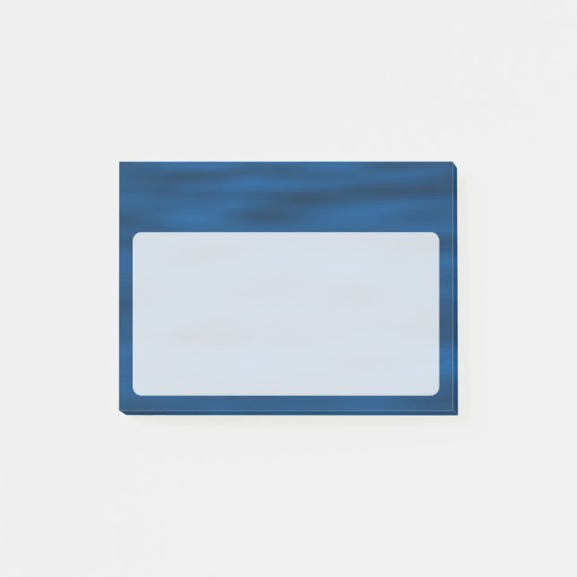 Post-it® Eau Bleue Foncé Ondes (Devant)