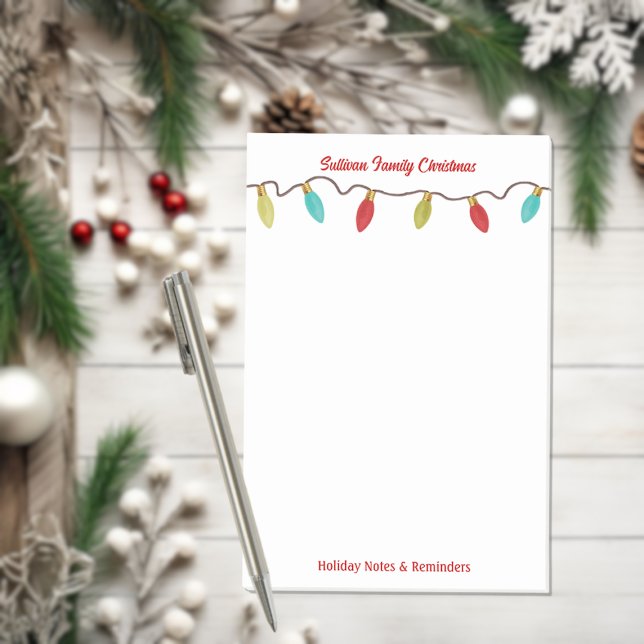 Post-it® Éclairages de cordes de Noël rétro personnalisés (Créateur téléchargé)