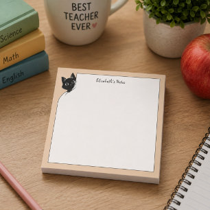 Post-it® École des Pattes de Chat Noir Drôle et Mignon qui
