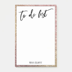 Post-it® Écriture À Faire Liste Faux Parties scintillant Om