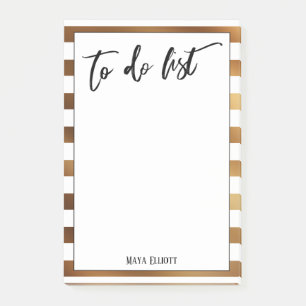 Post-it® Écriture manuscrite à faire Liste des bandes or et