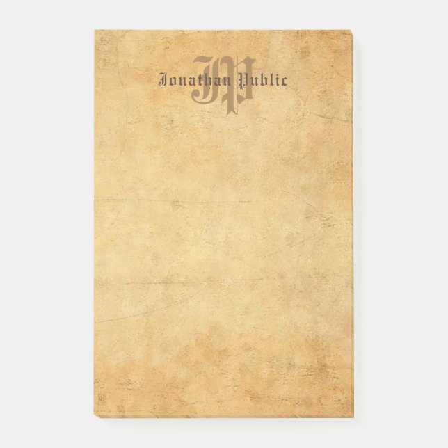 Post-it® Écriture manuscrite classique Monogramme Modèle él (Devant)