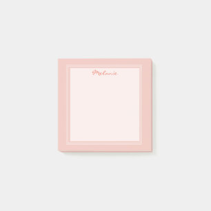 Post-it® Écriture moderne à bordure blanche corail clair