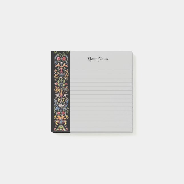 Post-it® Editable Gothique Illuminé Médiéval Lined (Devant)