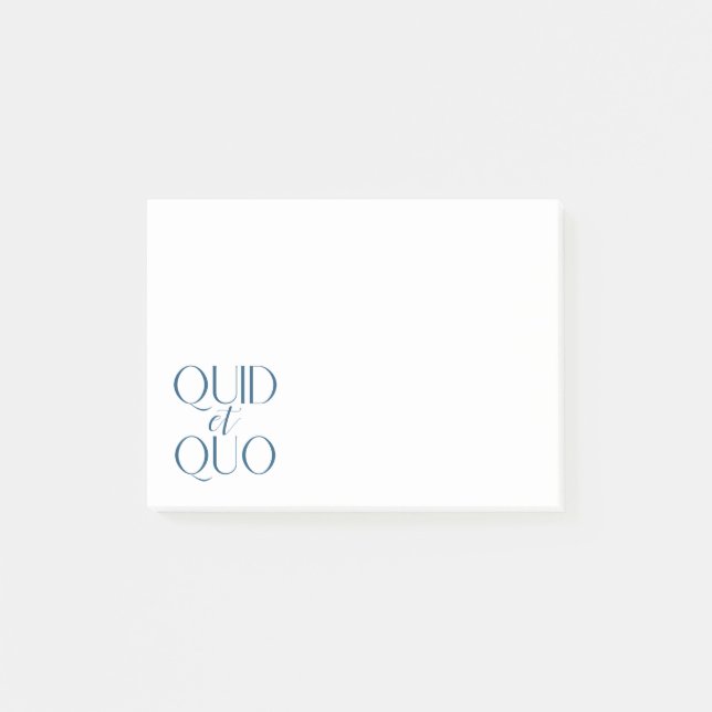 Post-it® Éducation classique Quid et Quo (Devant)