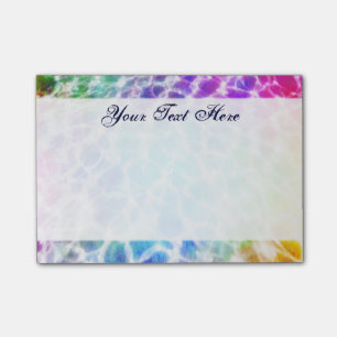 Post-it® Effet onduleux hippie d'arc-en-ciel de Tiedye