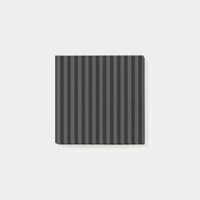 Post-it® Elagnat Black & Smoky Black Vertical Stripes (Devant)