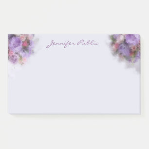 Post-it® Elégant Art Modèle Huile Couleur Fleurs manuscrite