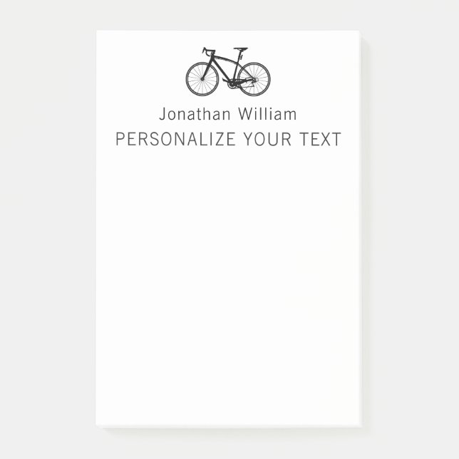 Post-it® Élégant Bicycle simple Rétro Papeterie personnelle (Devant)