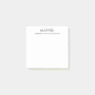 Post-it® Élégant Blanc Moderne Professionnel Simple
