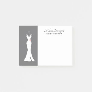 Post-it® Elégant blanc sur gris - Design simple et élégant