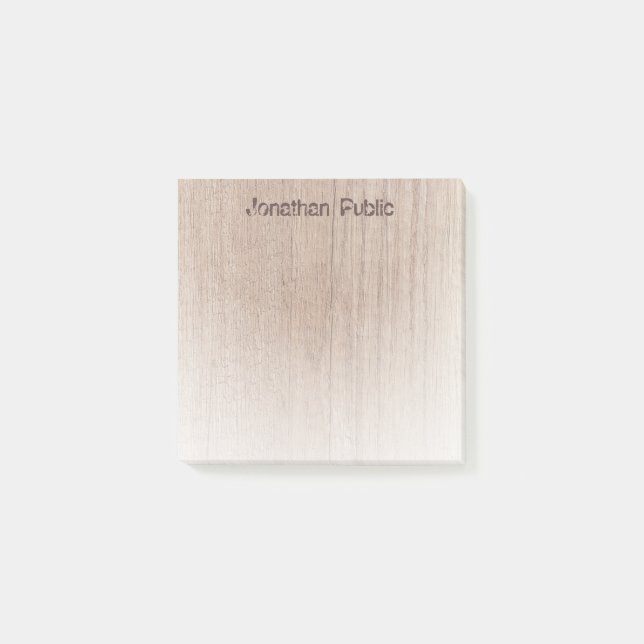 Post-it® Elégant bois look dénudé Texte Modèle moderne (Devant)