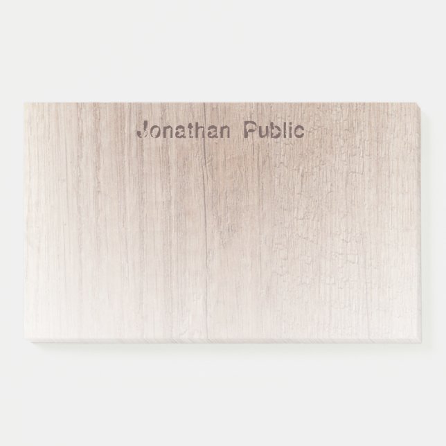 Post-it® Elégant bois look Modèle Trendy Distressed Text (Devant)