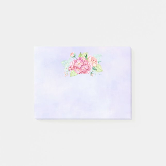 Post-it® Elégant Bouquet de fleurs rose (Devant)