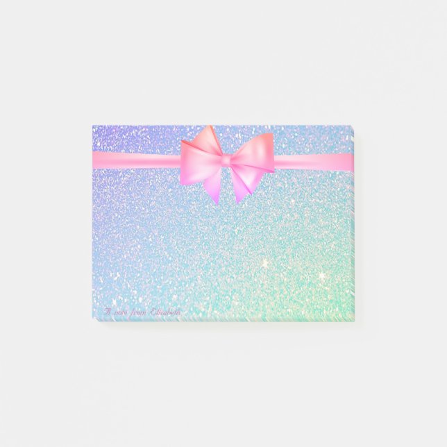 Post-it® Élégant, Bow, Glitterie (Devant)