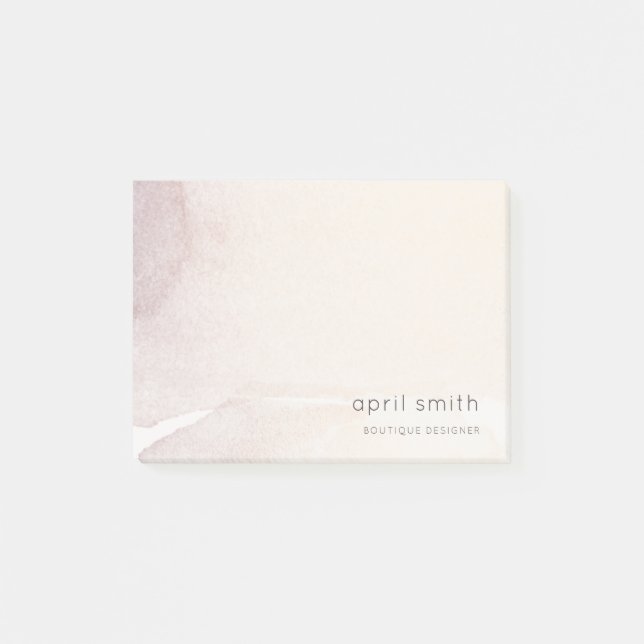 Post-it® Elégant Chic Abstrait Rose Gold Purple Aquarelle (Devant)