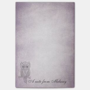 Post-it® Elégant chic femme owl vintage