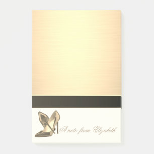 Post-it® Élégant Chic  Fille Stylée , Faux Or, Talons Hauts