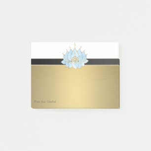 Post-it® Élégant Chic Girly Faux Gold Lotus