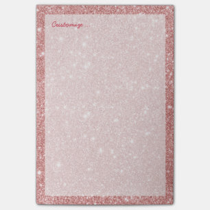 Post-it® Élégant Chic Luxury Faux Parties scintillant Rose 