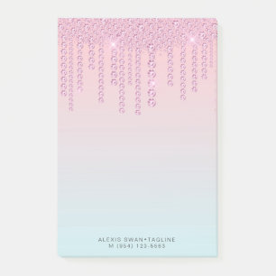 Post-it® Élégant chick chick chick sombre pink & blue diama