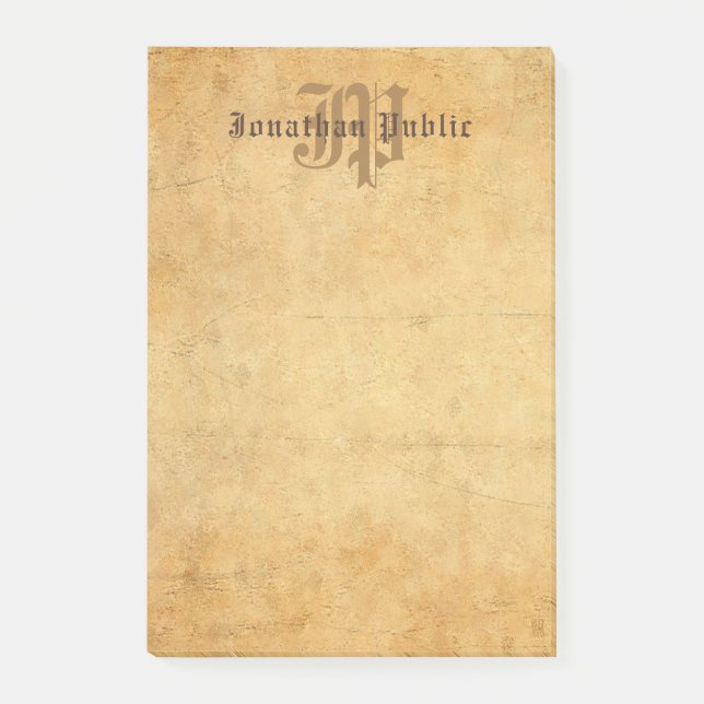 Post-it® Élégant Classic Calligraphié Monogramme Modèle (Devant)