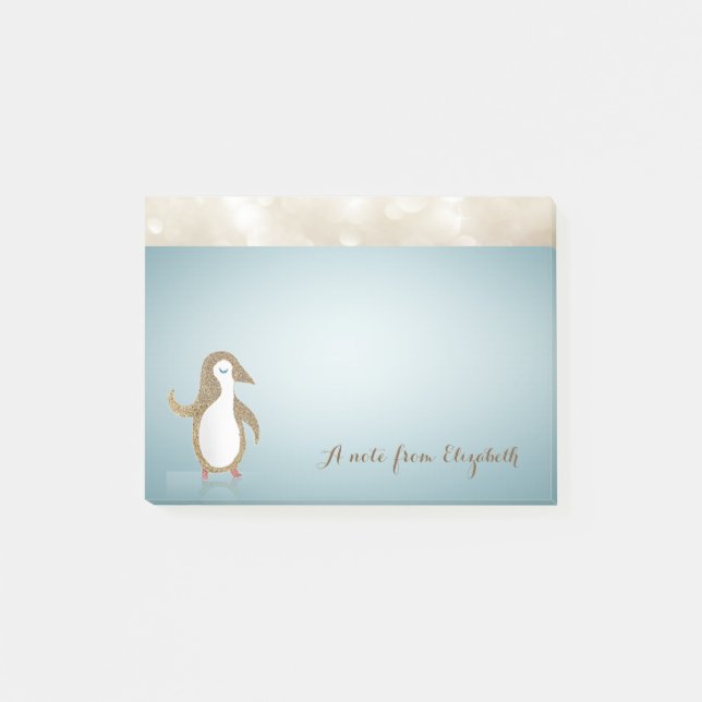 Post-it® Élégant Cute Lovely Stylish, Happy Penguine (Devant)