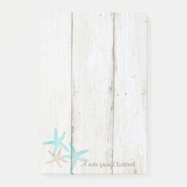 Post-it® Elégant Design, Texture Bois, Seastars (Devant)