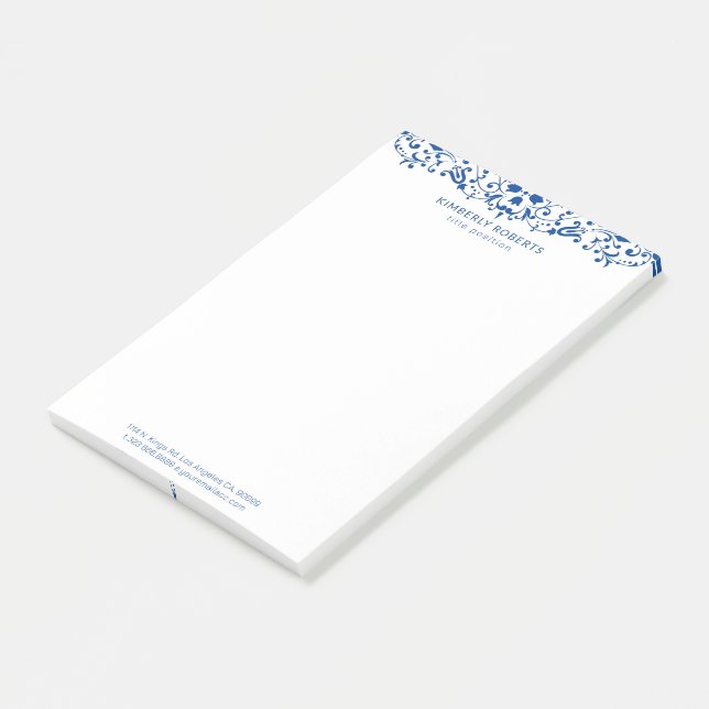 Post-it® Élégant élément de conception tourbillonnant vinta (Incliné)