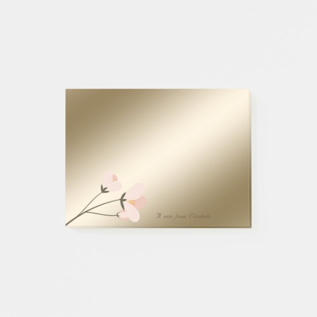 Post-it® Élégant et chic, fleur stylée (Devant)