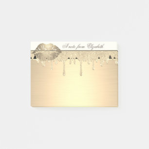 Post-it® Élégant Féminin , Paillettes Dorées Coulantes, Lèv