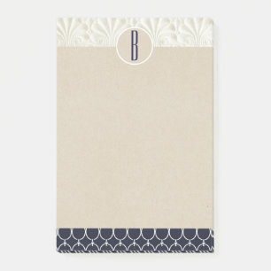Post-it® Élégant Glam Nautique Personnalisé Kraft Monogramm