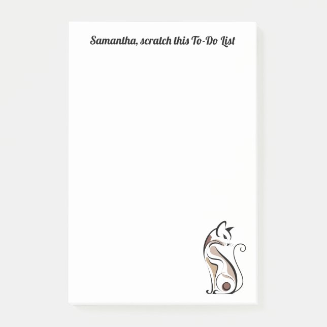 Post-it® Élégant Kitty moderne, Maman de chat, Drôle Person (Devant)