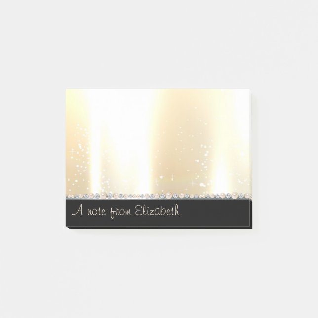 Post-it® Elégant Luxe Simple, Diamants, Perles (Devant)