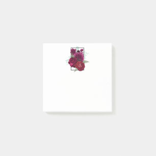 Post-it® Elegant Magenta Rose Floral Bouquet