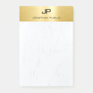 Post-it® Élégant marbre doré moderne minimaliste Modèle