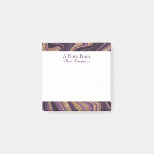 Post-it® Élégant marbre violet Notes collantes personnalisé