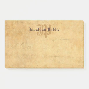 Post-it® Élégant Modèle Vintage monogramme manuscrit