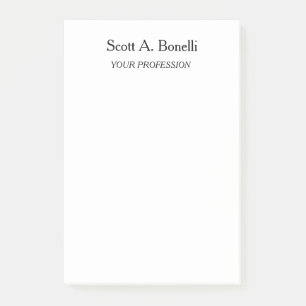 Post-it® Élégant Moderne Simple Blanc Spécial