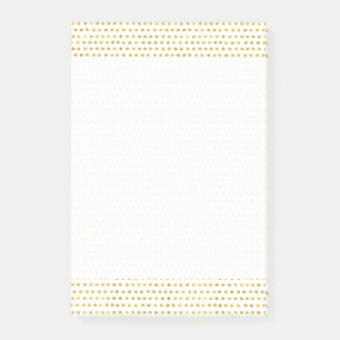 Post-it® Élégant Motif de petit Pois blanc à huile d'or