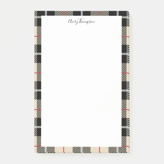 Post-it® Élégant Motif Thompson Camel Plaid Flannel (Devant)