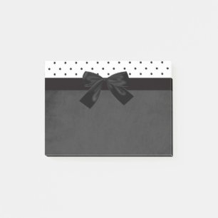 Post-it® Elégant noir, blanc Pois-noir noir Bow
