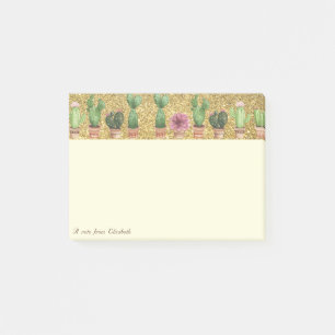 Post-it® Elégant, Parties scintillant Or, Cactus