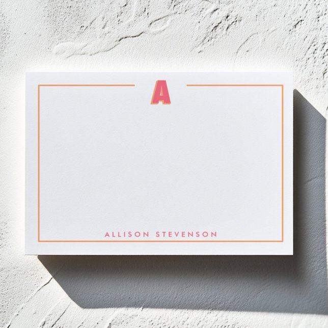 Post-it® Elegant Personalized Monogram 3D Letter A Initial  (Créateur téléchargé)