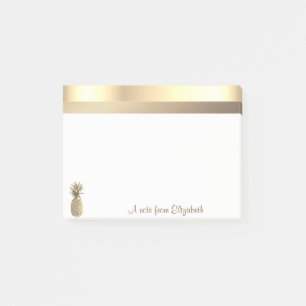 Post-it® Élégant Pinéapple Moderne en Or - Personnalisé