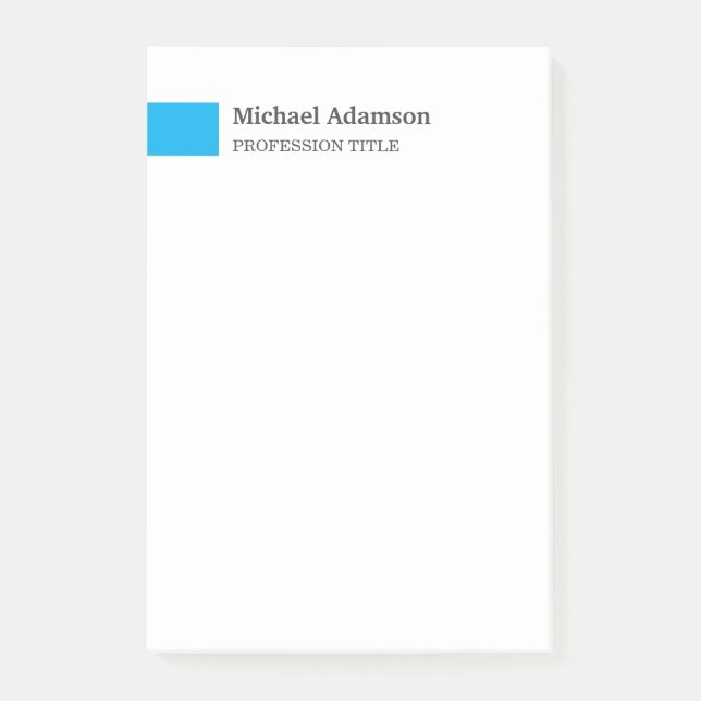 Post-it® Élégant profil minimaliste simple (Devant)